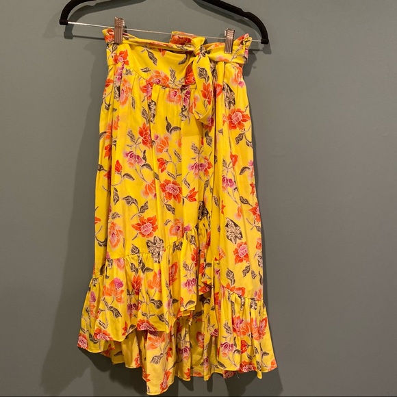 Joie Denisha Floral Silk Wrap Skirt EUC - Picture 2 of 9